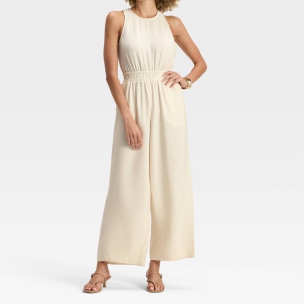 a new day Cream Sleeveless Jumpsuit